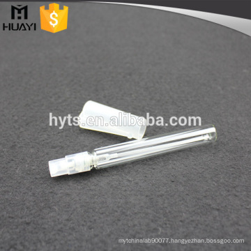 mini glass vial transparent glass tube bottle with pen cap 10ml vial, sample perfume vial